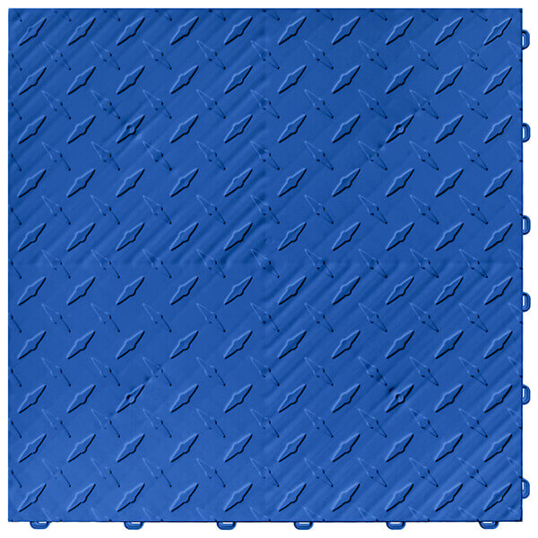 Diamondtrax - Bleu royal - Dalle de sol pour garage - Dalle-clipsable-garage